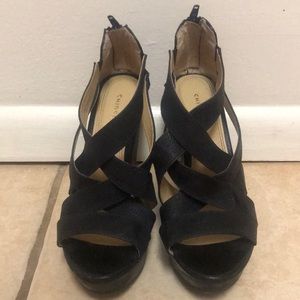 Black Sandal Wedges